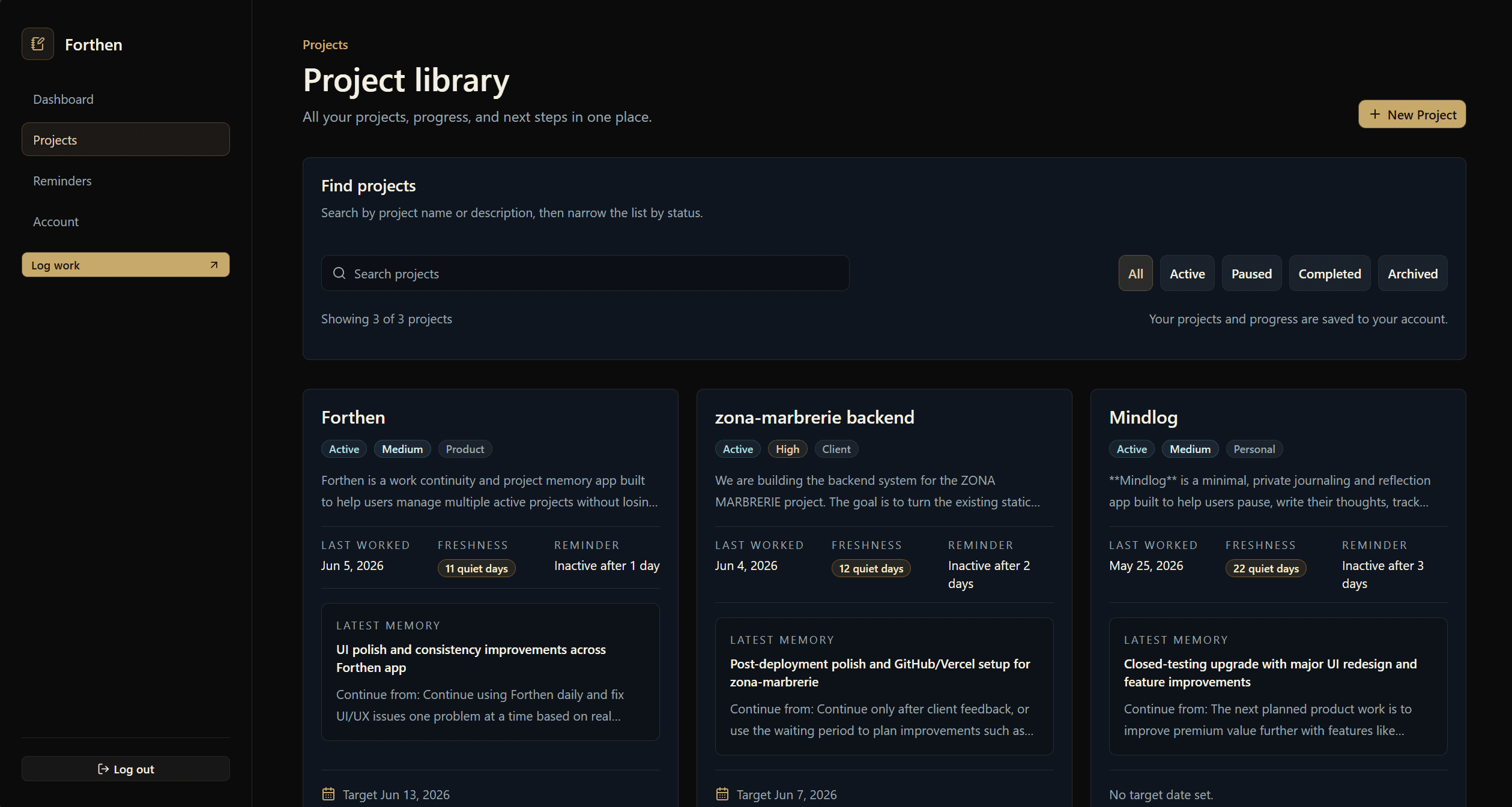 Forthen project library